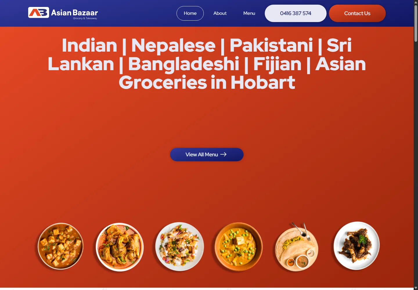 Asian Bazaar homepage at a desktop viewport