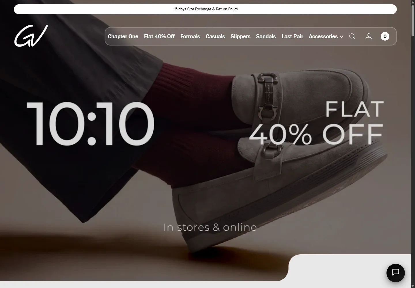 Giorgio Vanti homepage at a desktop viewport