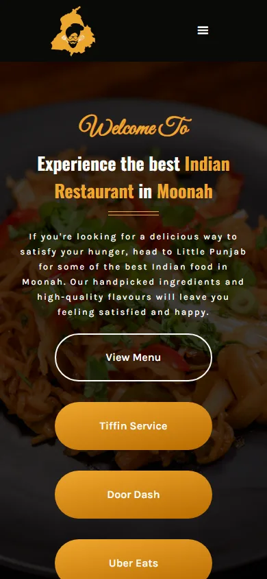 Little Punjab homepage at a mobile viewport